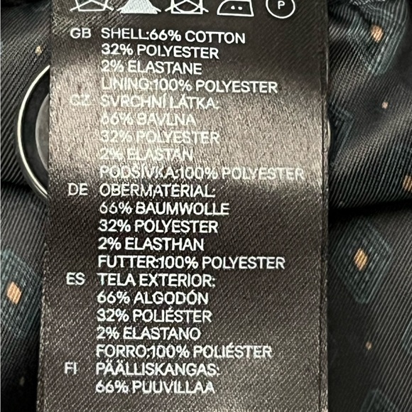 H&M Mens Black Blazer Sport Coat Two Button Jacket Corduroy Casual Suits Sz 44 - Picture 11 of 12